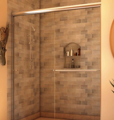 A-Series Euro Slider Shower - Semi-Frameless