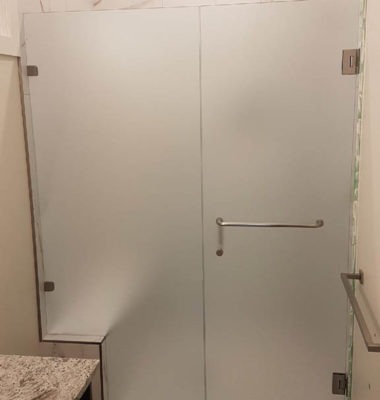 Frameless Satin Inline Shower