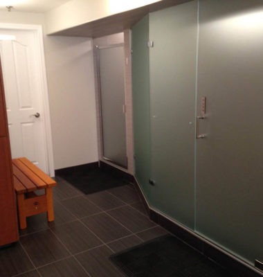 Ladies Changeroom with Satin Glass