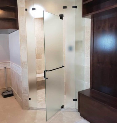 Corner Steam Shower Open Door