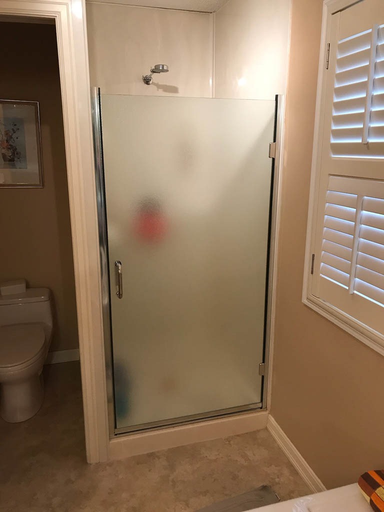 Framed Pattern Glass Shower