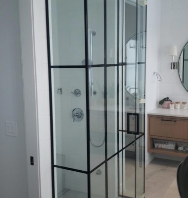 Frit Glass Shower Door